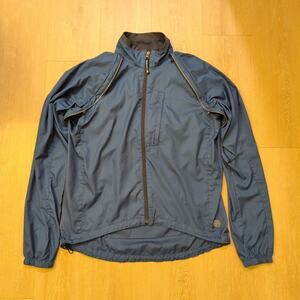 Novara Men Medium Windbreaker Cycling Jacket Full Zip Lightweight Blue